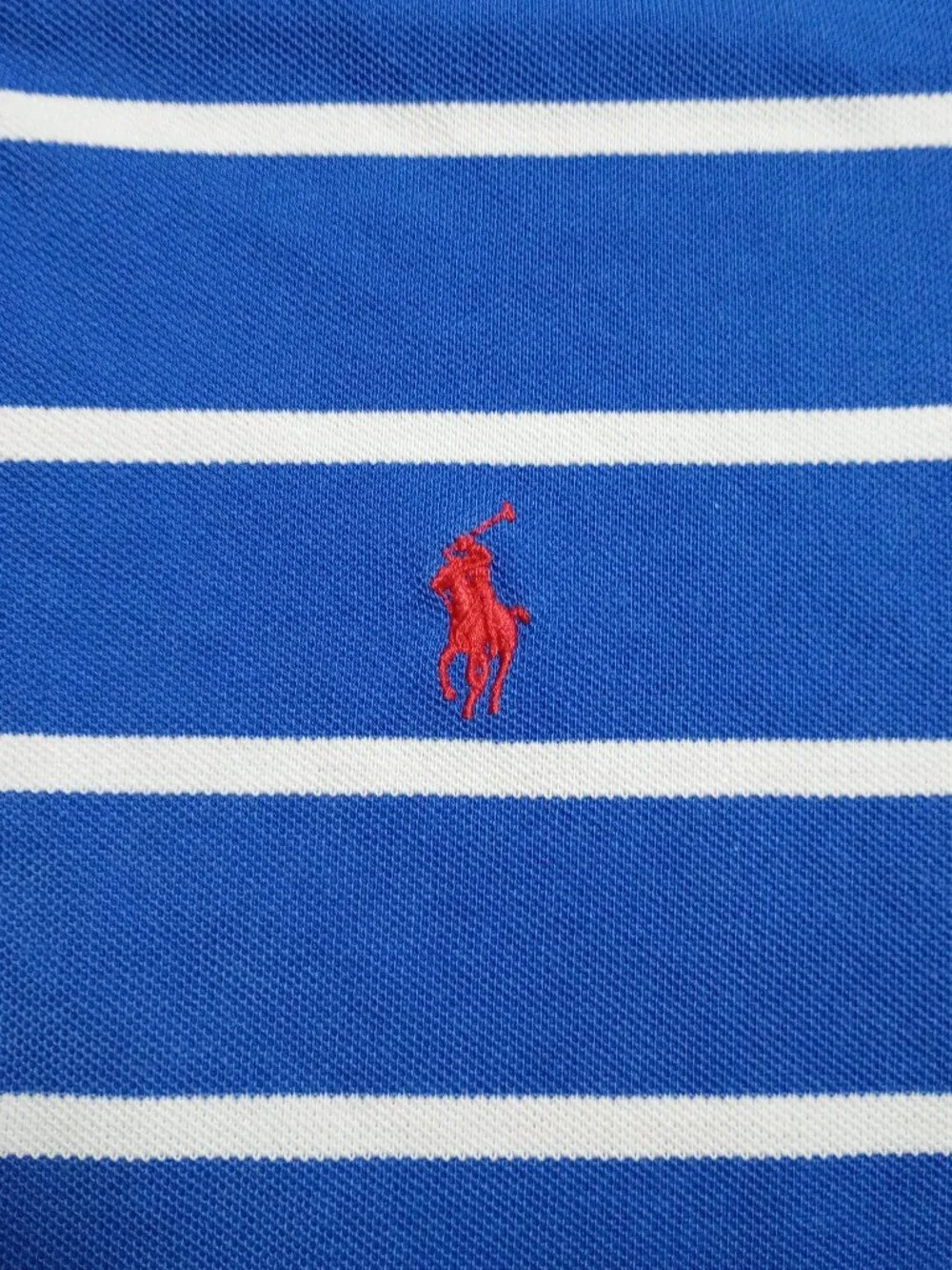 Vintage Polo Ralph Lauren Men’s XL Blue & White Striped Polo Shirt